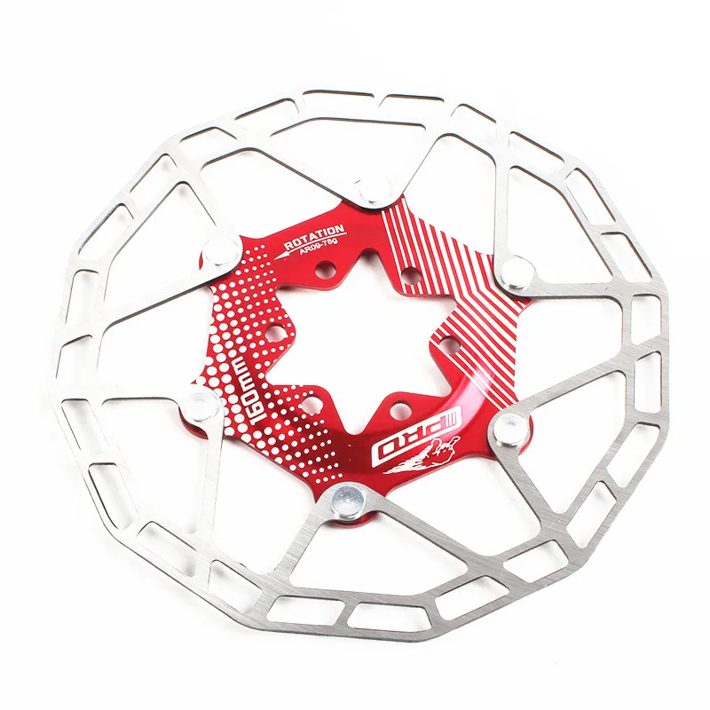 Red 160mm 1PC IIIPRO AR09 ультра светильник 80 г плавающий диск MTB дисковый тормоз горного велосипеда диск шесть ногтей тормозные колодки 160 мм - Цвет: Red 160mm 1PC