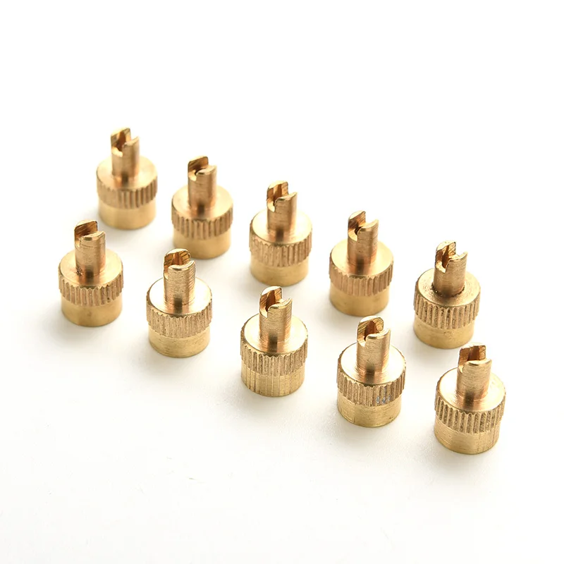

Motorcyle Car Chrome Metal Slotted Head Valve Stem Caps With Core Remover Tool 10Pcs
