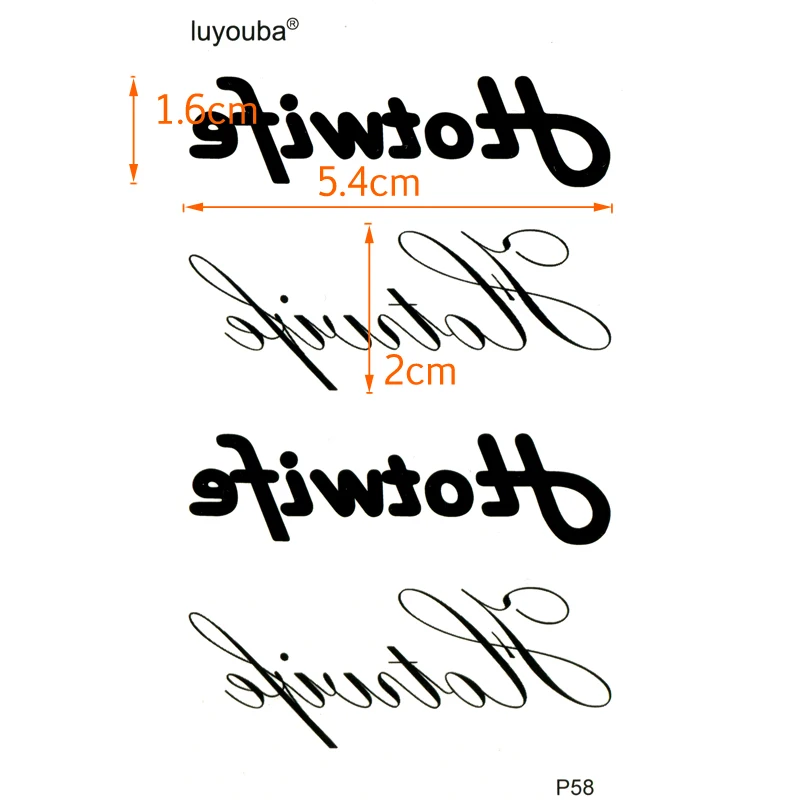 2 Stile Hotwife Wasserfeste Temporäre Tattoos für Männer Tatuajes Temporales Glitzer Tattoo Ärmel Tatoo Henna Kunst Tattoo-Aufkleber – Detail 4