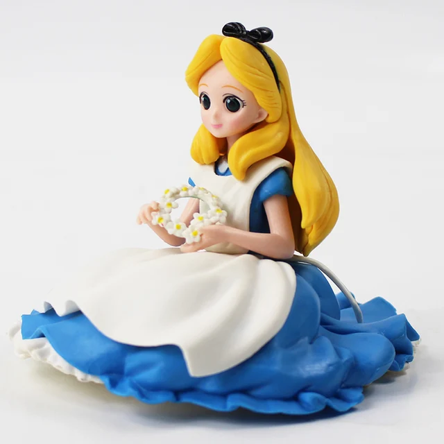 Disney Alice Adventures In Wonderland 6pcs/set Cartoon Anime Action Figure  Toys PVC Collectible Model Dolls Decoration Gifts