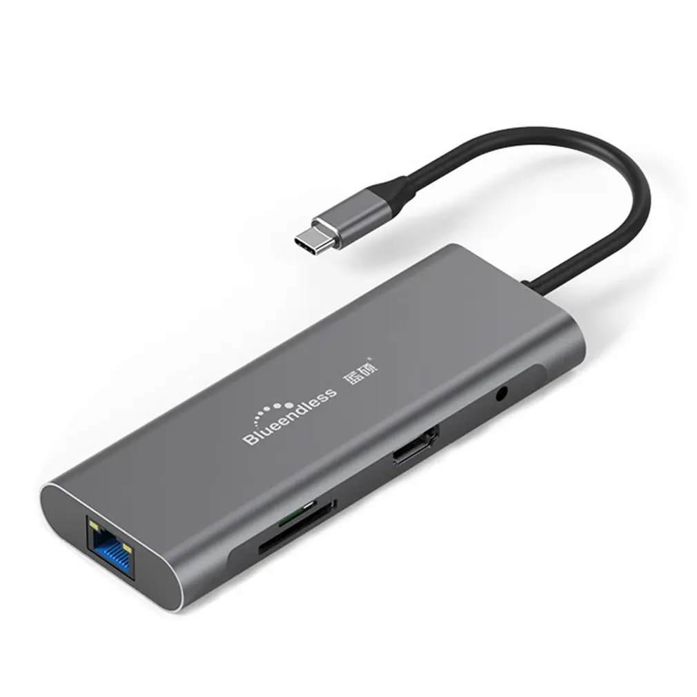 Док-станция тип-c девять в одном Hdmi гигабитный Ethernet порт Pd зарядка 3,5 мм аудио док-станция концентратор