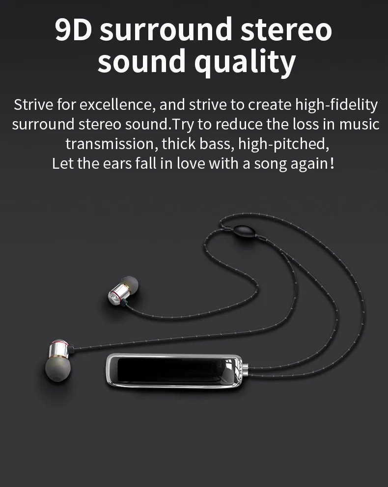 Влюбленные тандем селфи спортивные Bluetooth наушники ожерелье 9D тяжелый бас гарнитура Tws Беспроводные наушники для IPhone Xiaomi
