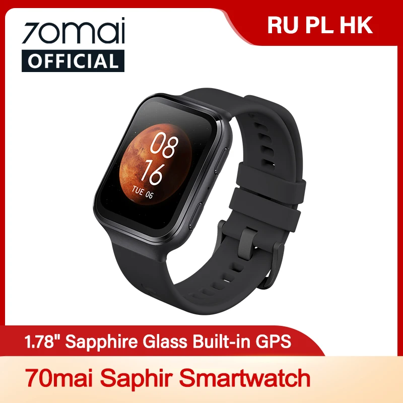 70mai Smart Horloge 70mai Saphir Horloge Bluetooth Gps Hartslagmeter 5ATM  Weerstand Oproep Herinnering 70mai Smartwatch|Smart Watches| - AliExpress