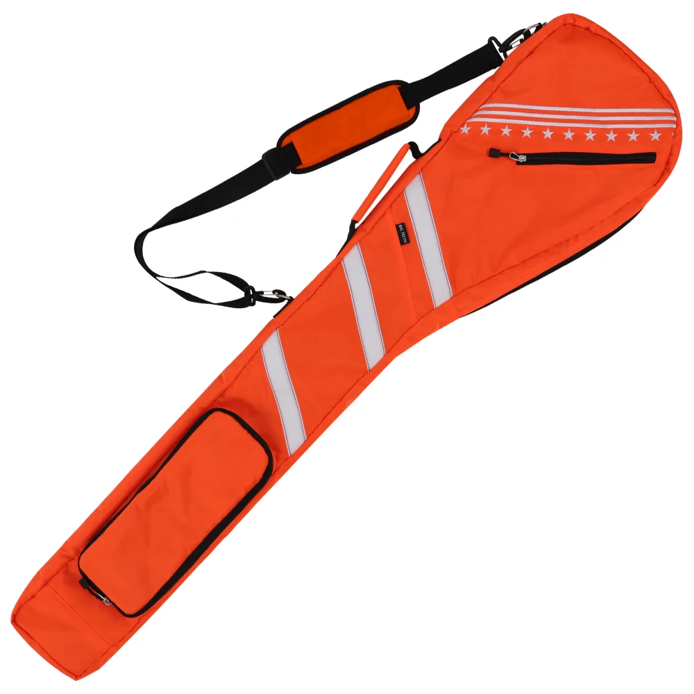 Orange Сумка для гольфа, клюшки, чехол для гольфа, полоса и звезда, складная сумка на молнии, плотная и жесткая сумка для переноски - Цвет: Orange