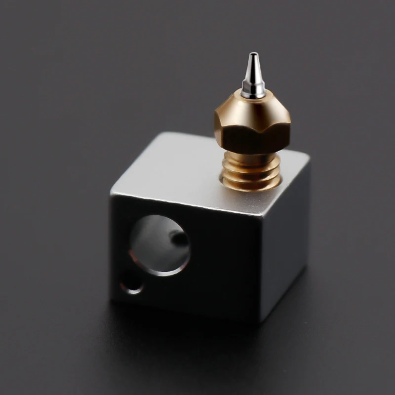 2pcs 3d 프린터 노즐 E3D V6 V5 황동 노즐 M6 스레드 0.2 0.3 0.4 0.5mm 1.75mm Filamne 용 탈착식 스테인레스 스틸 팁