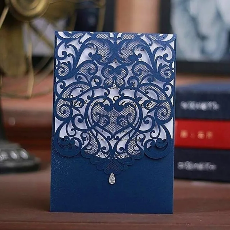  Laser Cut Wedding Invitations Kits 10 Packs Laser Cut Wedding Invitations for WeddingBirthday Parti - 4.00004E+12