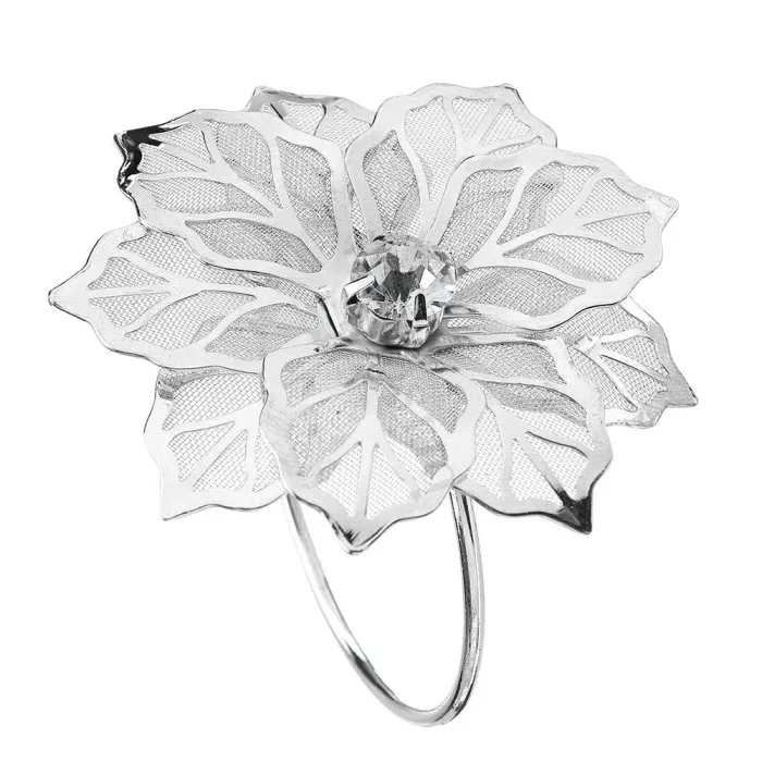 12 шт. Цветочные металлические кольца держатель для салфеток вечерние свадебные полотенца кольцо для стола DIN889