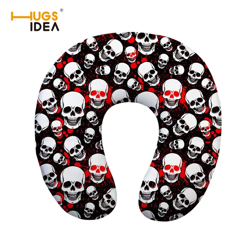 Z4711CT HUGSIDEA Sugar Skull печать портативная u-образная подушка для путешествий Удобная подушка для шеи для беременных кормящих автомобилей подголовник, подушка - Цвет: Z4711CT