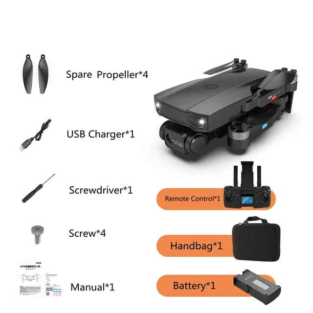 SD2 GPS Brushless 6K ESC Dual Camera RC Drone 28Mins Endure 1600M Distance Smart Follow Custom Route Remote Control Quadcopter