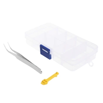 

Tweezers Storage Box Aid Accessories Mini Nano Diamond Building Blocks 4Pcs Set 72XC