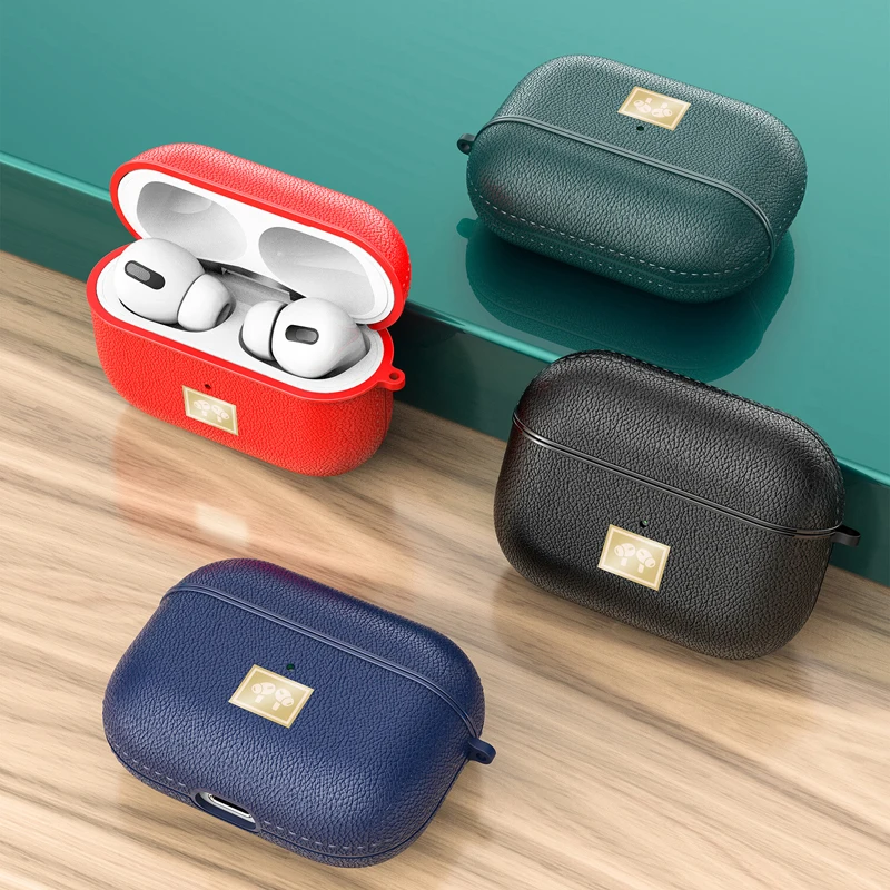 Кожаный чехол для AirPods 3 брелок крючок ударопрочный Pro роскошный кожаный |
