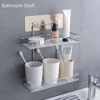 

Shampoo Corner Storage Rack Wall Mounted Soap Cosmetic Kitchen Bathroom Shelf Accessories Home Shower Organizer Holder