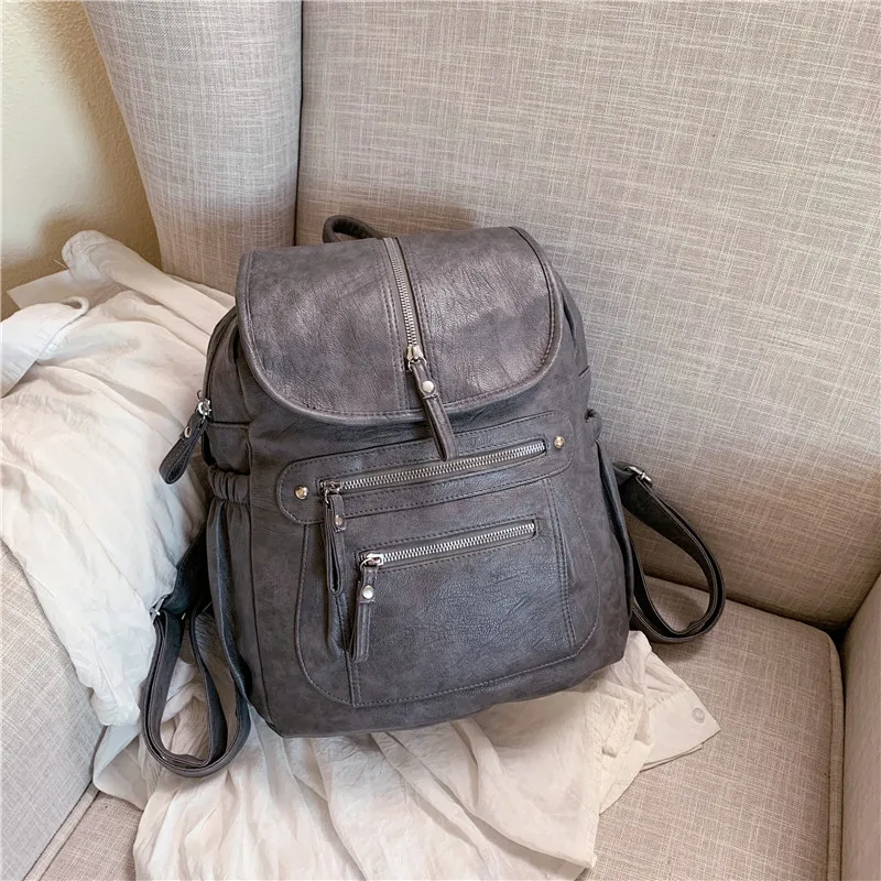 Модный кожаный женский рюкзак, сумки через плечо для отдыха, Mochila Feminina, вместительная школьная сумка для девочек