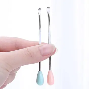

8.2cm Stainless Steel Ear Cleaner Spoon Antibacterial Earpick Earwax Curette Remover Heath Care Beauty Tool Random Color Q0KD
