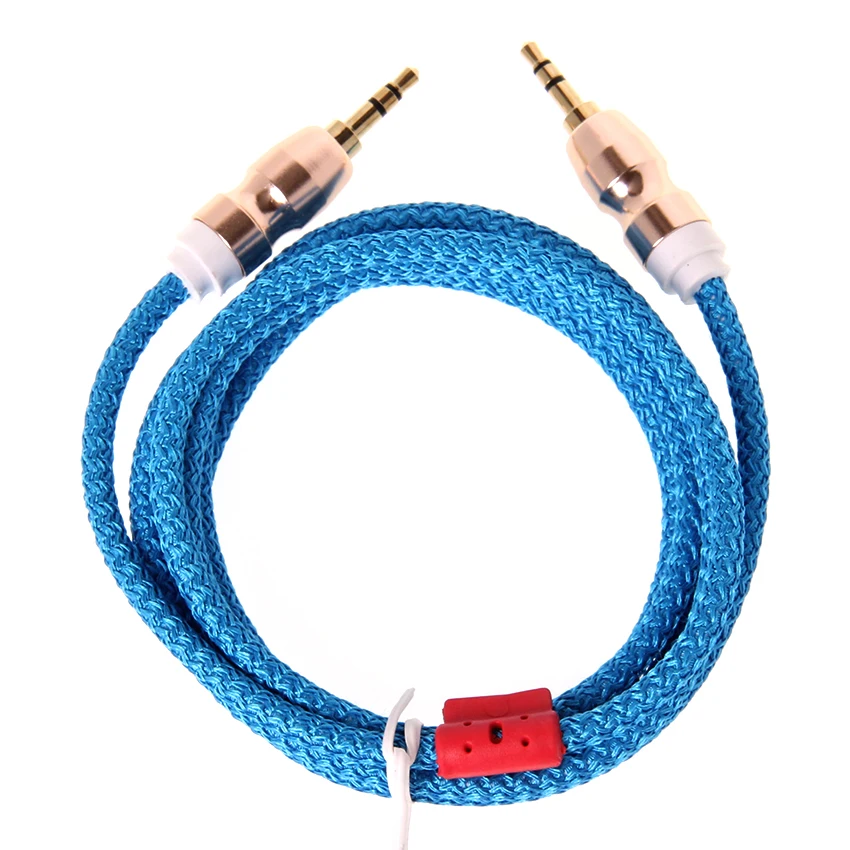 Jack Audio Cable Jack 3 5 Mm Male To Male Cloth Audio Aux Cable for IPhone Car Headphone Speaker Wire Line Aux Cord 30pcs lot