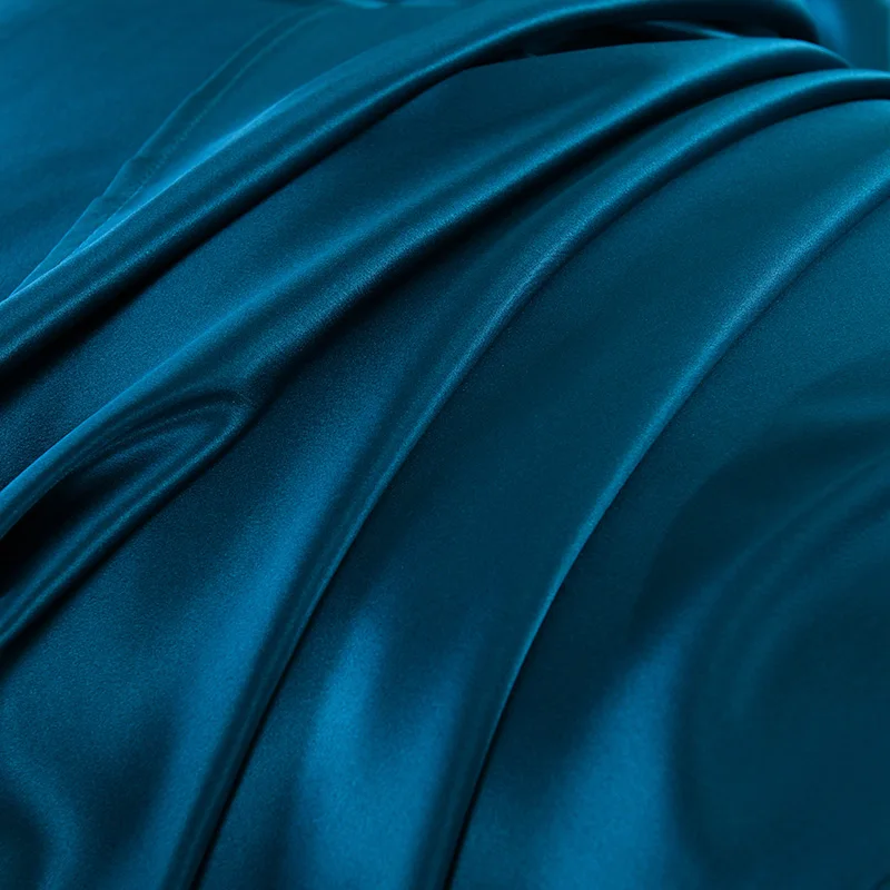 4-Peacock Blue Шелковая наволочка на молнии 1 шт. 30 мм шелк тутового шелкопряда удобные, однотонного цвета проветривают много размеров индивидуальные размеры - Цвет: 4-Peacock Blue