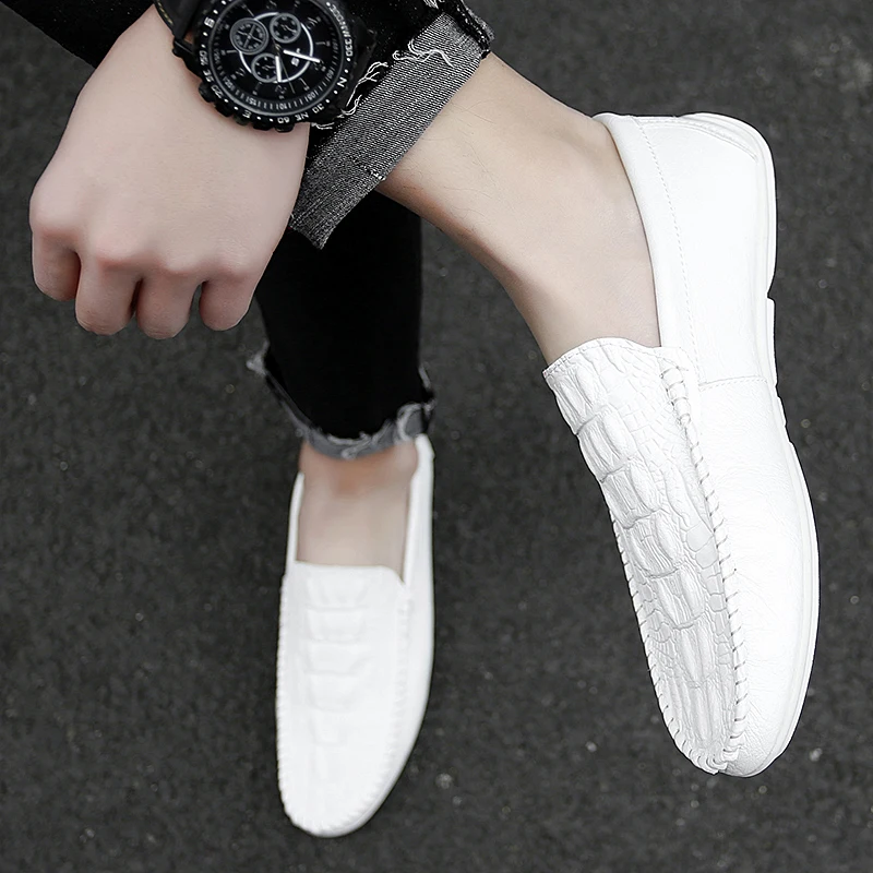 2022 Spring Summer Men's Loafers Light Flat Casual Shoes Men Breathable Slip-On Soft Leather Mens Driving Shoes Man Moccasins 5