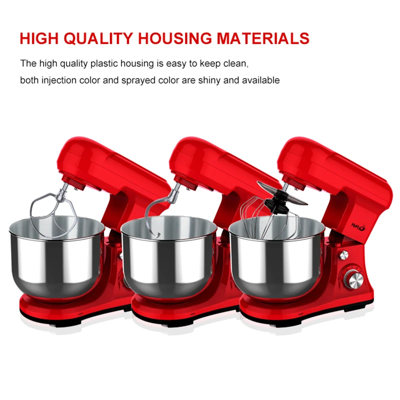 4.5L DC motor Stand Mixer Stainless Steel Bowl 6-speed Kitchen Food Blender Cream Egg Whisk Cake Dough Kneader Bread Maker