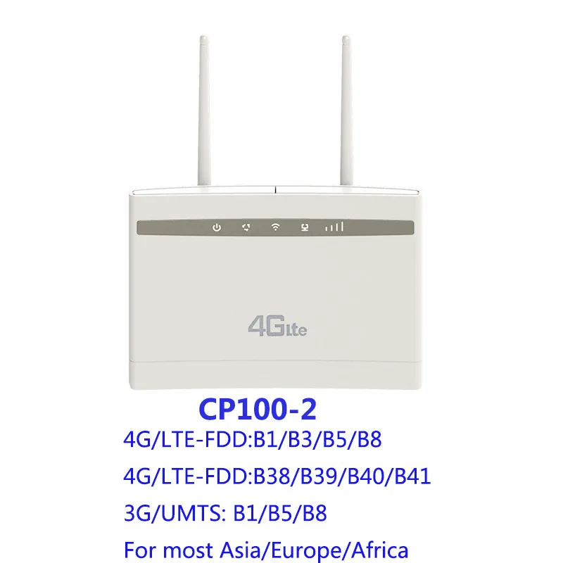 Tianjie разблокированный беспроводной 300 Мбит/с 4G LTE CPE Wi-Fi роутер модем с LAN портом слот для sim-карты с SMA портом внешние антенны - Цвет: CP100-2