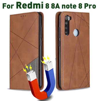 

For Redmi 8 Redmi8 A Magnetic Leather Flip Case for Xiaomi-Redmi-8 Redmi 8A Case Wallet Card Holder Cover for Redmi-note-8-pro