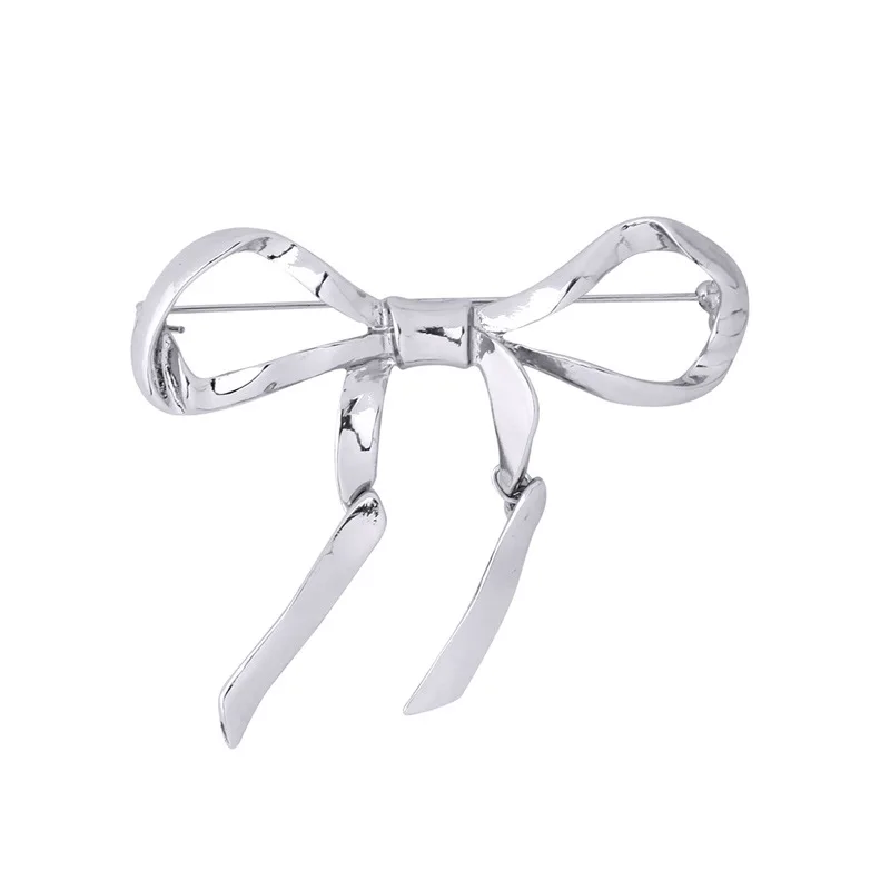 

Alloy plating simple bow brooch female European and American style fashion cute temperament design brooch