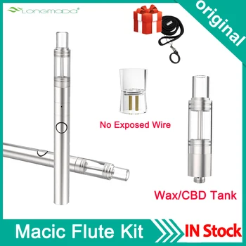 

Original Longmada Wax CBD Tank Vaporizer Macic Flute Kit No Exposed Wire Coil Dab Tool Vape Pen For 510 Thread Tank