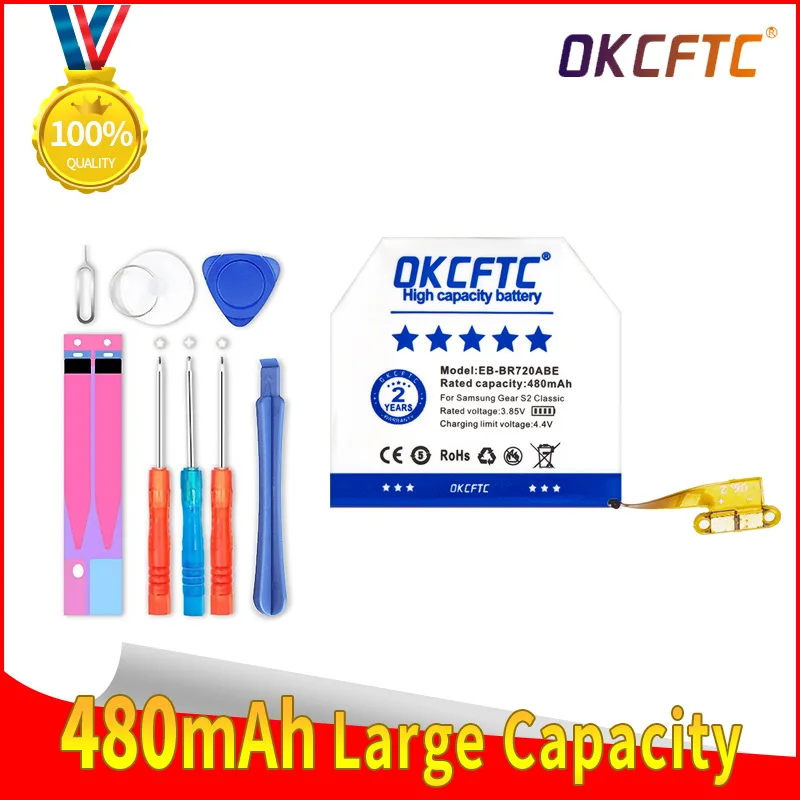 

Original Battery EB-BR720ABE For Samsung Gear S2 classic SM-R720 SM-R732 R720 R732 480mAh Replacement Authentic Battery