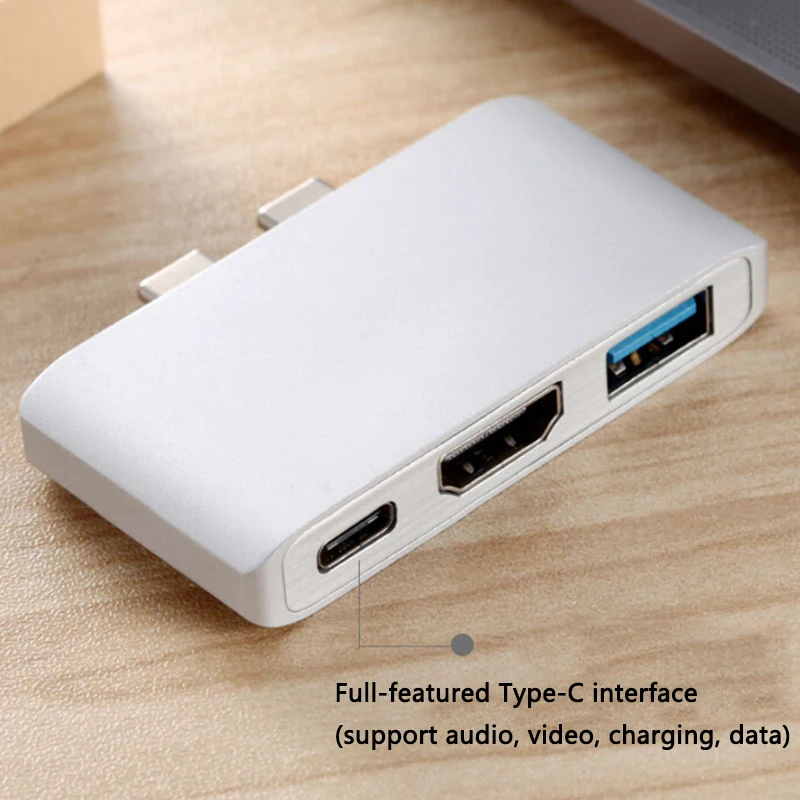 3 в 1 USB C концентратор к HDMI с USB 3,0 концентратор type-c PD для MacBook Pro(1* HDMI+ 1* type-C+ 1* USB 3,0