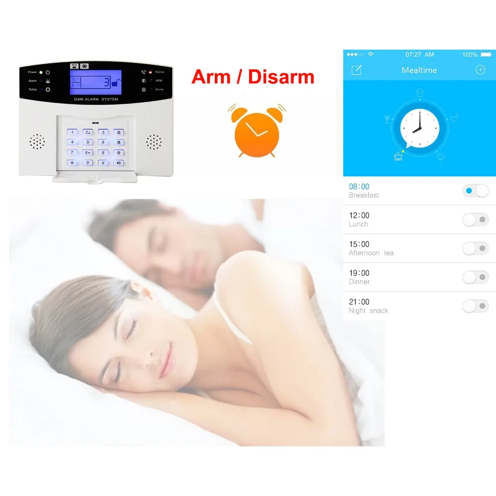 Wireless GSM Home Security Burglar Alarm DIY Kit LCD Display SIM SMS Alarm System APP Control Android IOS Pet Immune key control