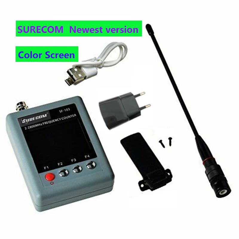 NEW version SURECOM SF103 DMR Analog Portable Frequency Counter Meter TCXO mobile radio Digital Signal Tester 2MHz -2800MHz | Мобильные