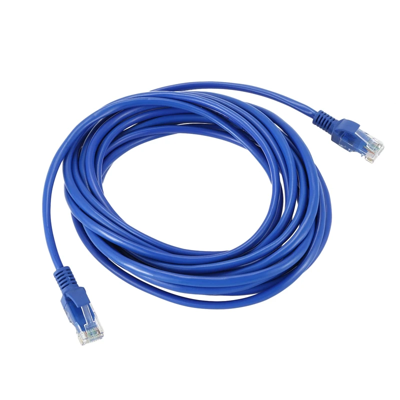 

RJ45 8P8C Male to Male Plug CAT5E LAN Ethernet Network Cable 4M Blue