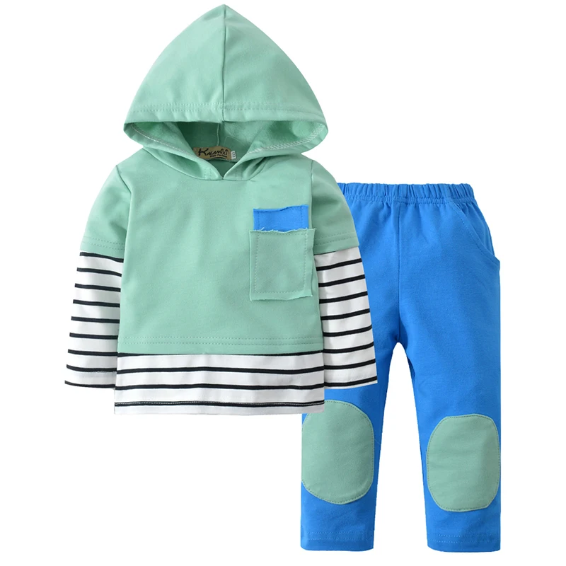 Newborn Baby Boy Infant Autumn Clothes Set Hoodie Long Sleeve T-shirt Tops Sweat Pants 2Pcs Outfits Cute Girl Kids Clothing Suit | Детская