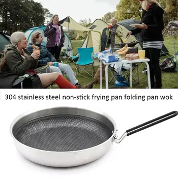 

Outdoor Stainless Steel Skillet Nonstick Fry Pan Induction Compatible Multipurpose Cookware Use For Home Kitchen Or Restaurant 4