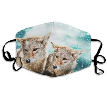 

Mouth Mask Snow Wolf Fashion Earloop Face Mask For Kids Teens Men Women Winter Summer