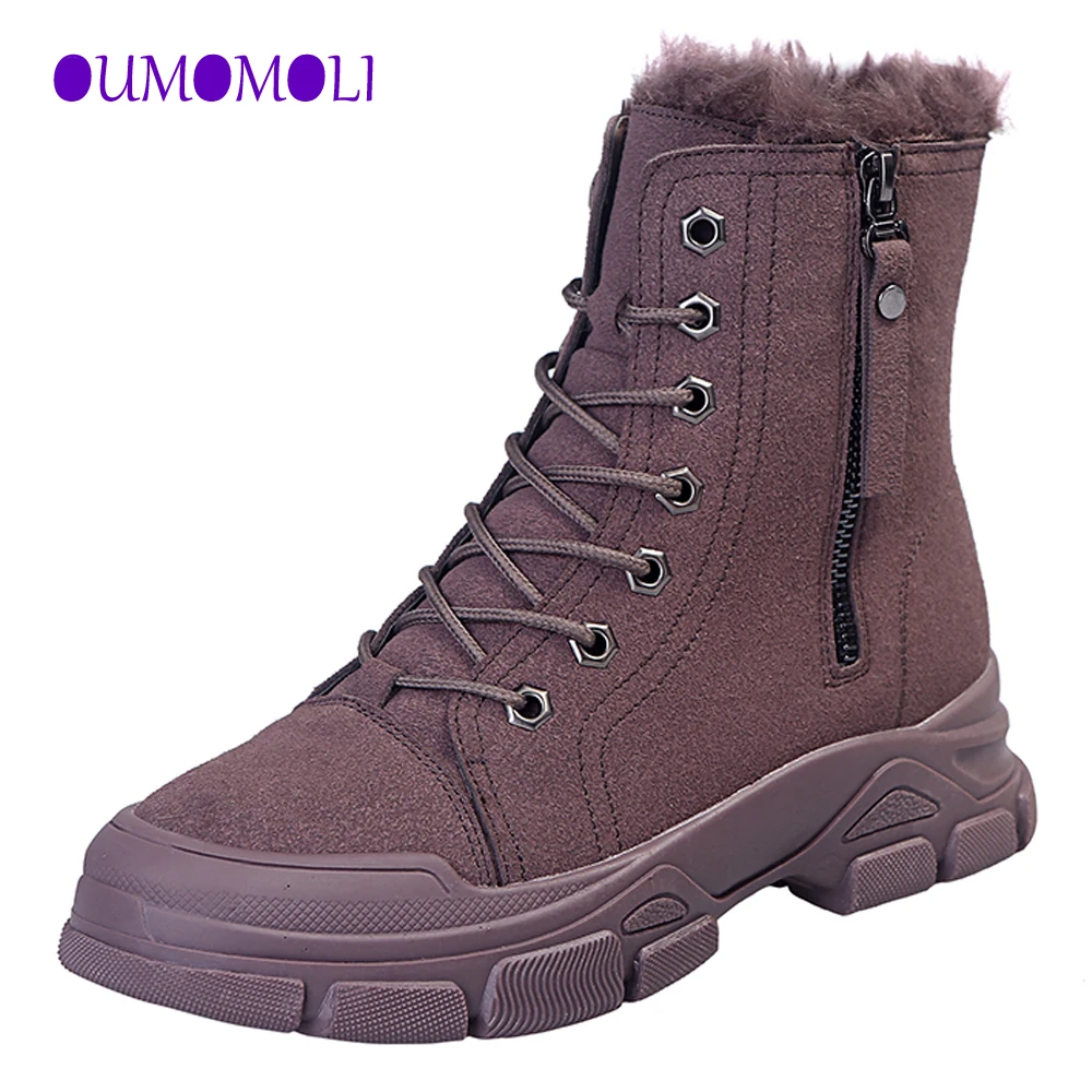 Ботинки на квадратном каблуке замшевые кожаные зимние ботинки женские коллекция