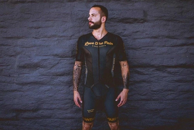 Amor el dolor triatlón ciclismo Jersey de secado rasido de manga corta ciclismo Skinsuit bicicleta Jersey ropa para nadar correr - Цвет: 4