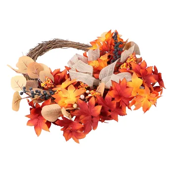 

1Pc Artificial Leis Fall Wreath for Halloween Colorful