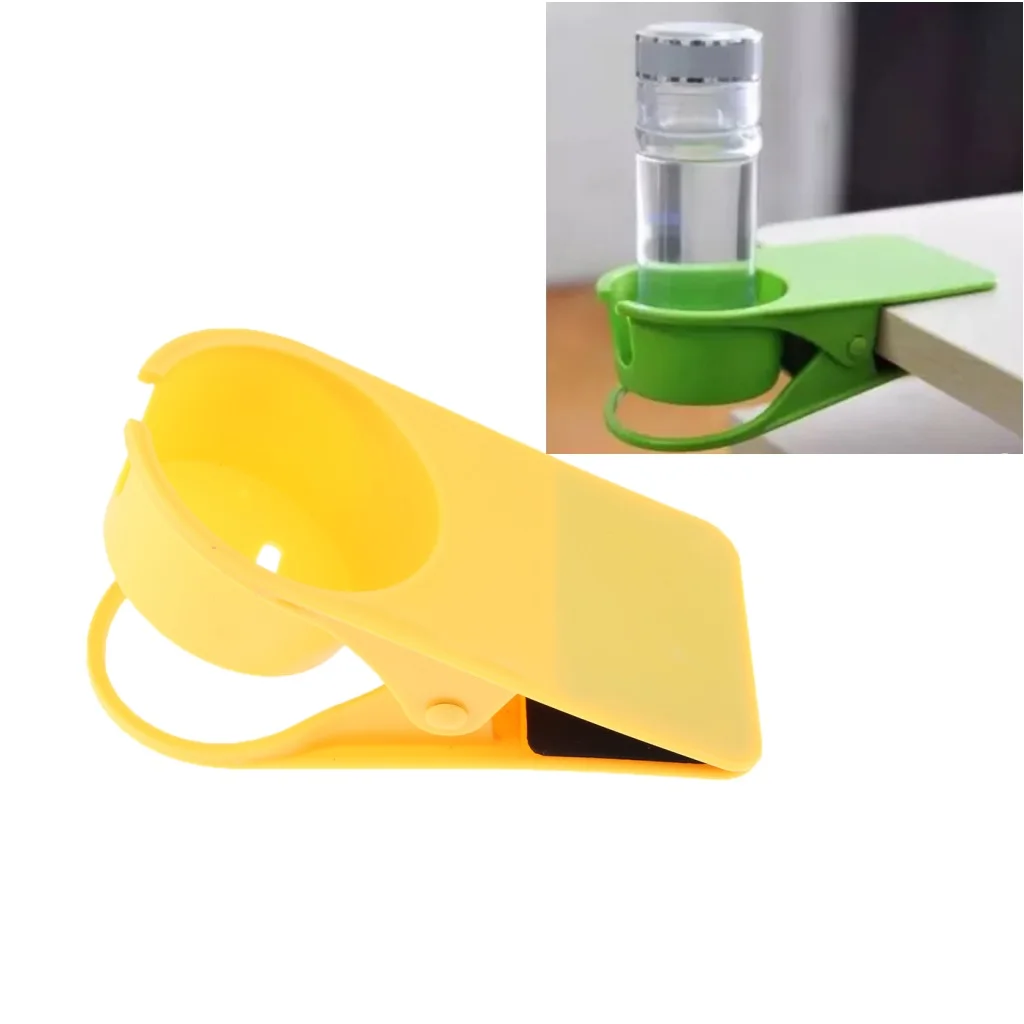 Clip On Desk Cup Holder Clamp for RV Motorhome Home Save Space