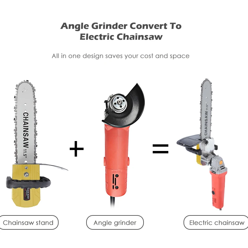 Электрическая цепная пила, деревообрабатывающий электроинструмент, набор для M10/M14/M16, электрическая угловая шлифовальная машина, ручной инструмент, набор, сделай сам, кронштейн для бензопилы