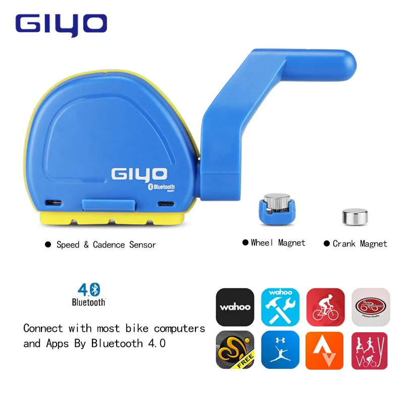 Blue Combo Sensor Gps велокомпьютер Bluetooth 4,0/ANT+ беспроводной велокомпьютер велосипедный скоростной измеритель скорости датчик частоты сердечных сокращений - Цвет: Blue Combo Sensor