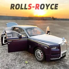 

1:20 Rolls Royce Phantom Car Model Metal Alloy Return Force Acousto-Optic Car Model Children Toy Car Decoration Gift Collection