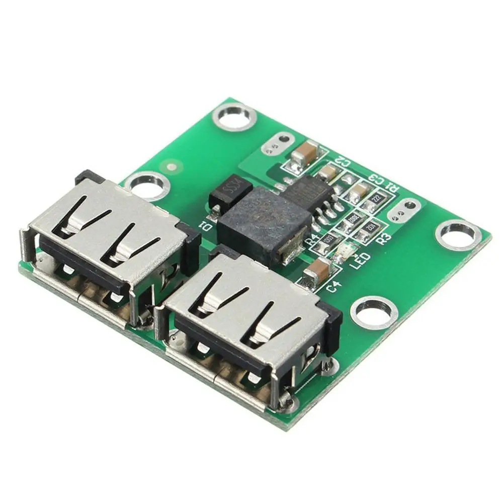 Двойной USB понижающий Регулятор зарядки зеленый MCU высокотехнологичный модуль макетной платы изысканно разработан прочный