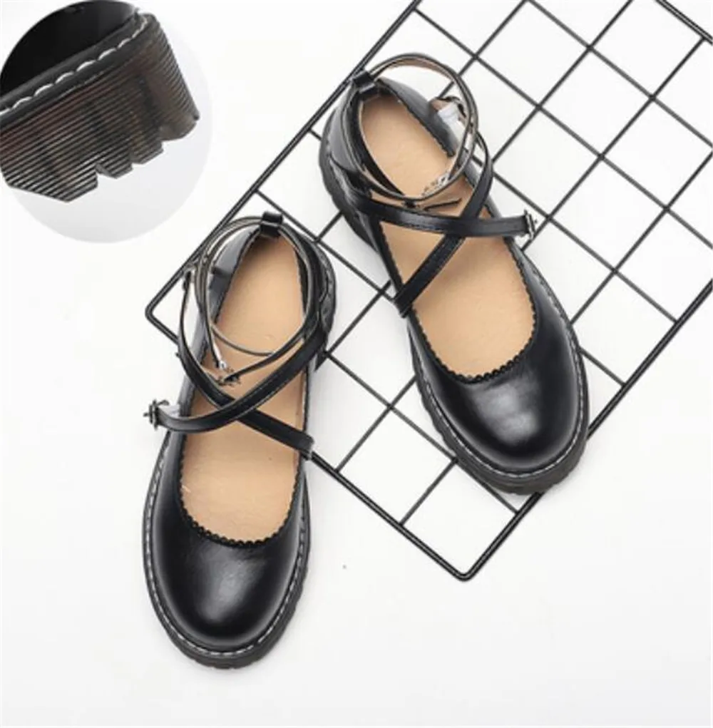 

LOLITA Shoes JK Uniform Shoes PU Leather lolita dress cosplay Shoes B389