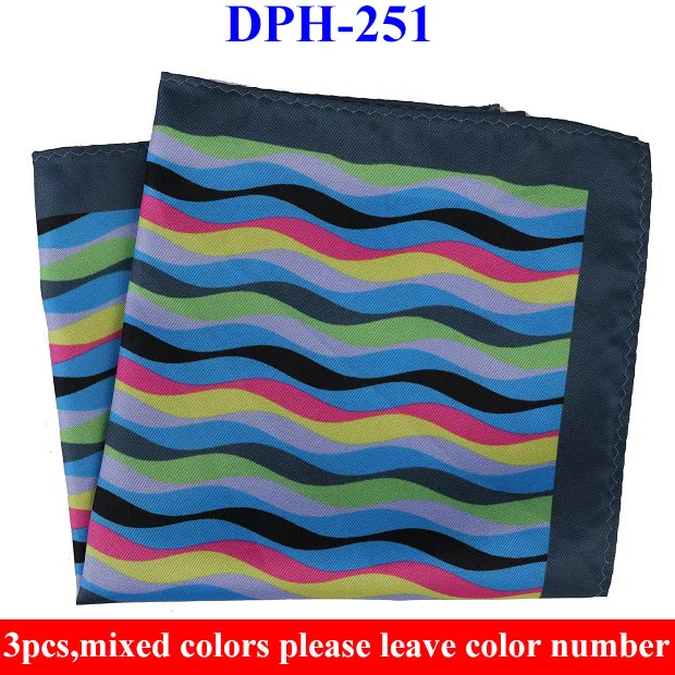 DPH251 Hankerchief Портной Смит 3 шт. мужские носовые платки карманные квадраты с принтом пейсли бизнес полотенце для сундуков Карманный платок носовые платки шарфы - Цвет: DPH251 Hankerchief