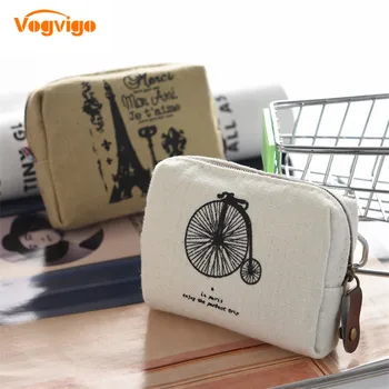 

VOGVIGO Coin Purses New Style Canvas Coin Wallet High Quality Child Women Change Purse Lady Portable Small Zipper Key Pouch Bags
