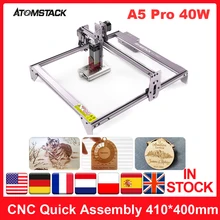 ATOMSTACK A5 Pro + 40W Upgrade /A5 20W grawer laserowy CNC pulpit DIY maszyna do laserowego cięcia i grawerowania z 410x40 0 obszar grawerowania