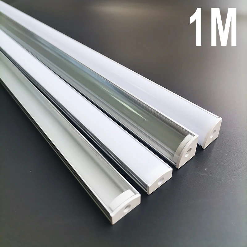 Aluminium Profile Channel Holder 10-20pcs/lot 1M U/V Shape for LED Strip Light Bar Under Cabinet Lamp