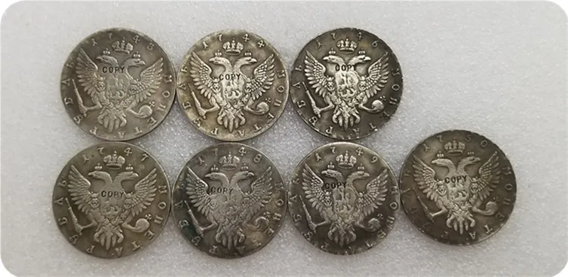 1743-1750 CIIb Россия 1 рубль копия