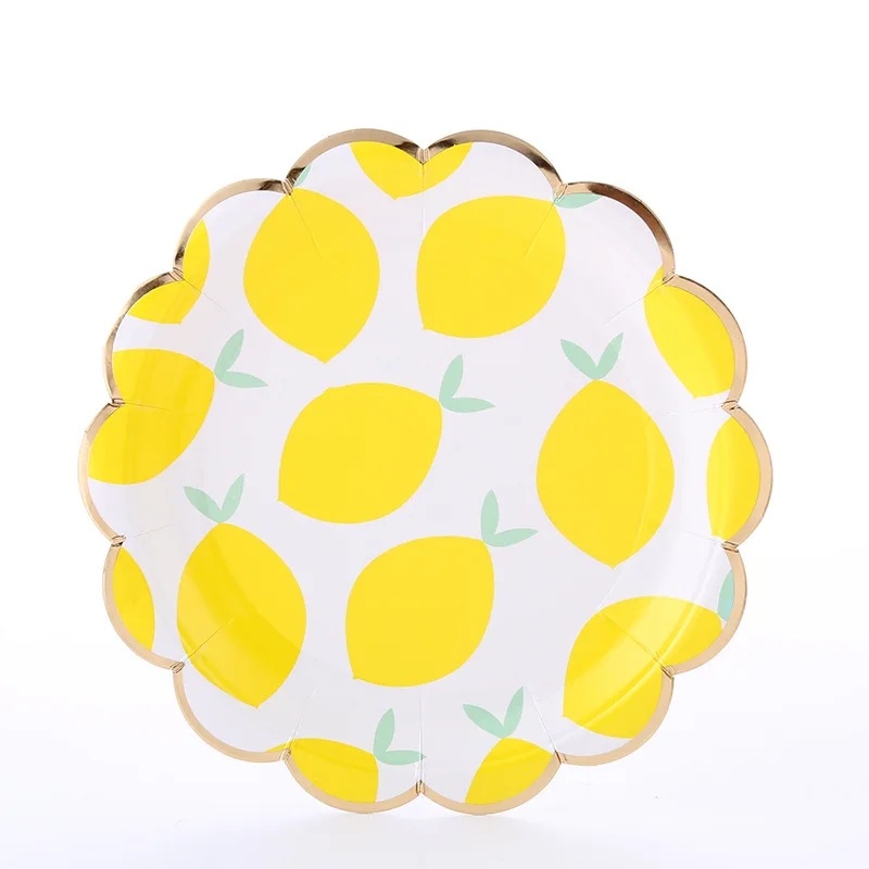 10只装柠檬7英寸纸盘