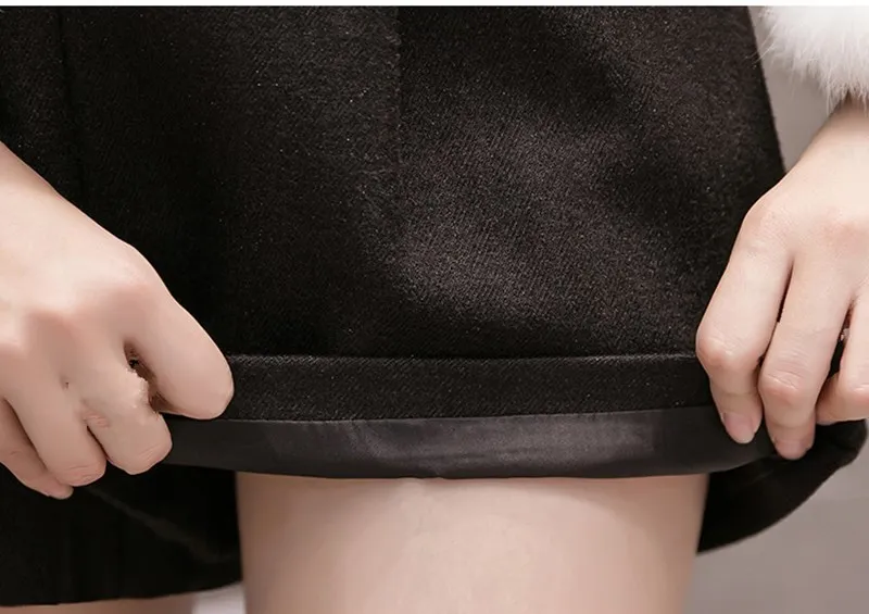 2018 осенние зимний модный шерстяной женские шорты с высокой талией повседневный костюм шорты женские короткие брюки женские шорты